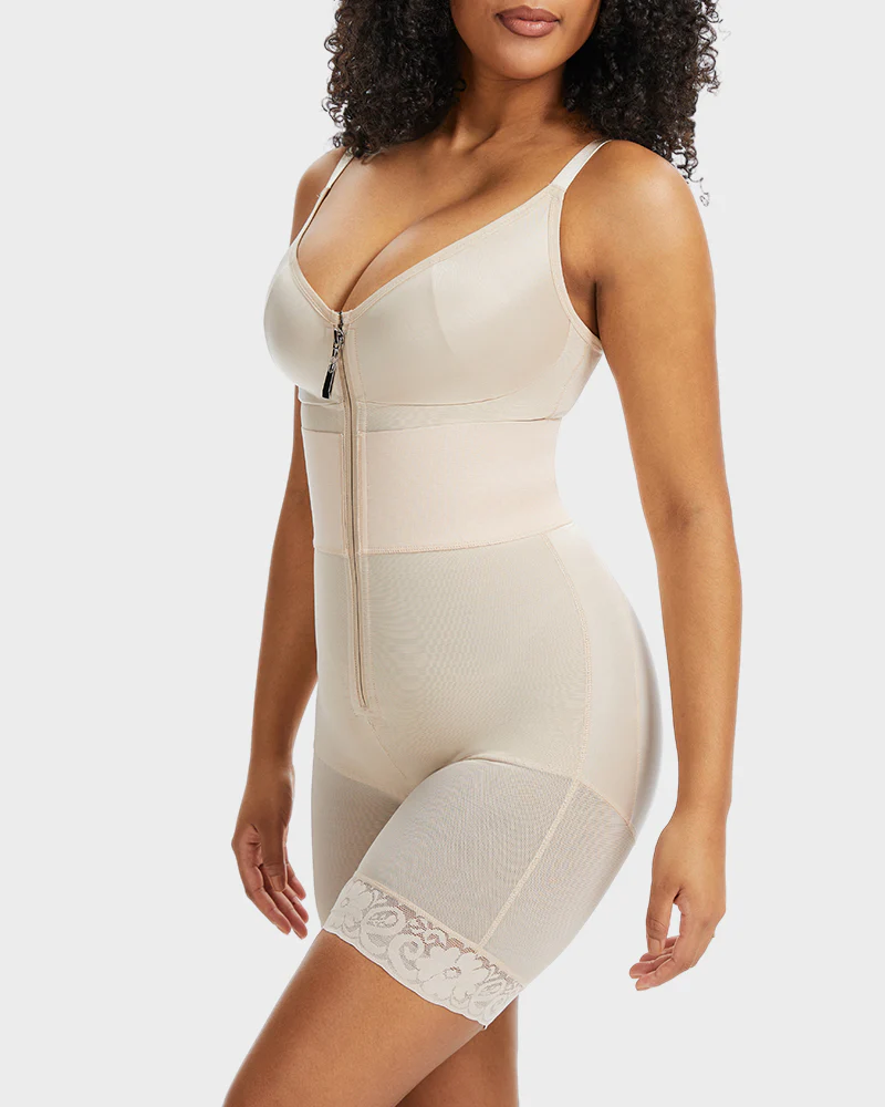 PowerMesh Deep V Bodysuit Shapewear - Image 4