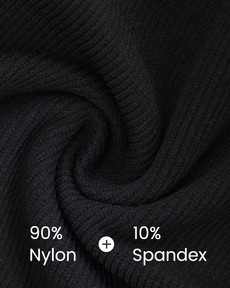 Ribbed Long Sleeve Half-Zip Shaping Bodysuit - Image 6