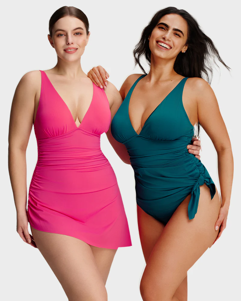 SculptSkin™ FlowFlair Side Tie Swim Dress - Image 14