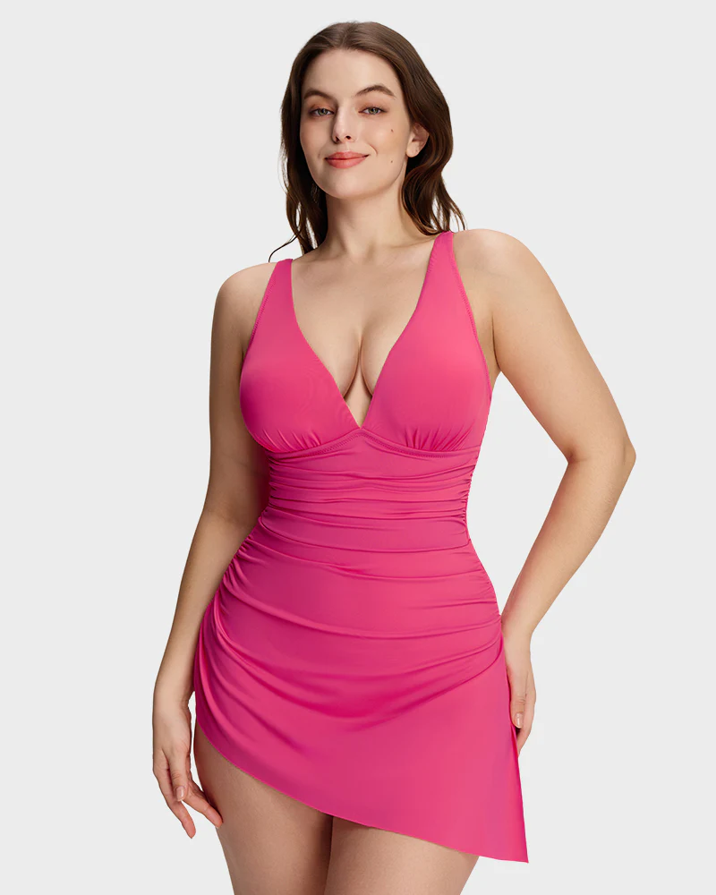 SculptSkin™ FlowFlair Side Tie Swim Dress - Image 3