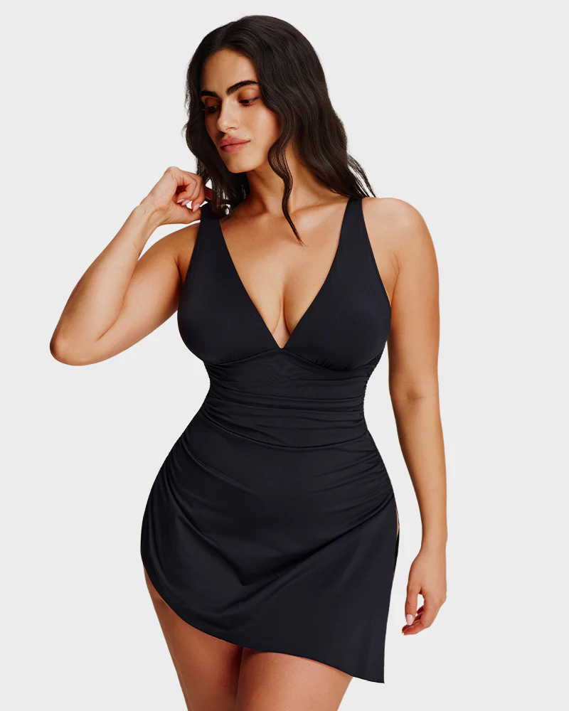 SculptSkin™ FlowFlair Side Tie Swim Dress - Image 6