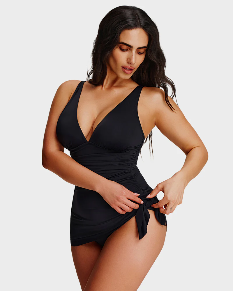 SculptSkin™ FlowFlair Side Tie Swim Dress - Image 7