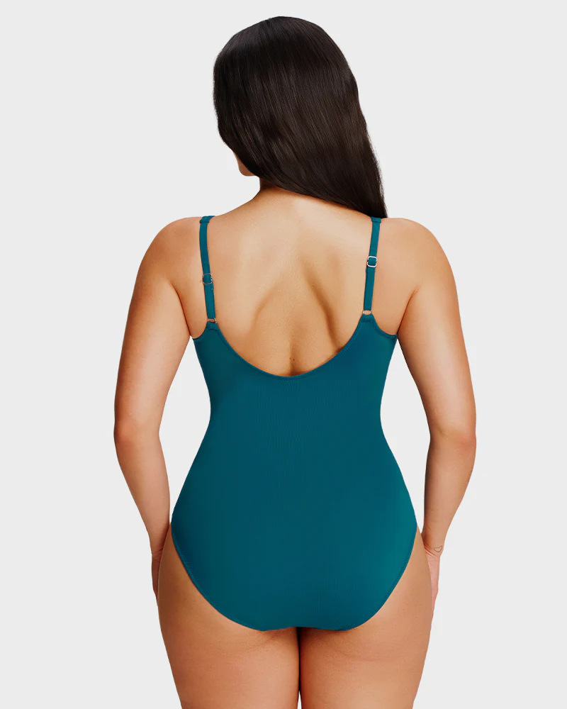 SculptSkin™ SmoothCore V-Neck One-Piece Swimsuit - Image 10