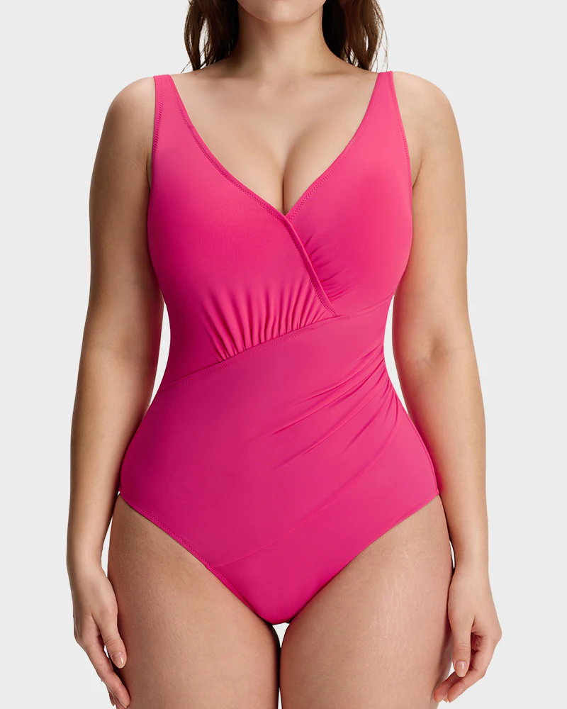 SculptSkin™ SmoothCore V-Neck One-Piece Swimsuit - Image 16