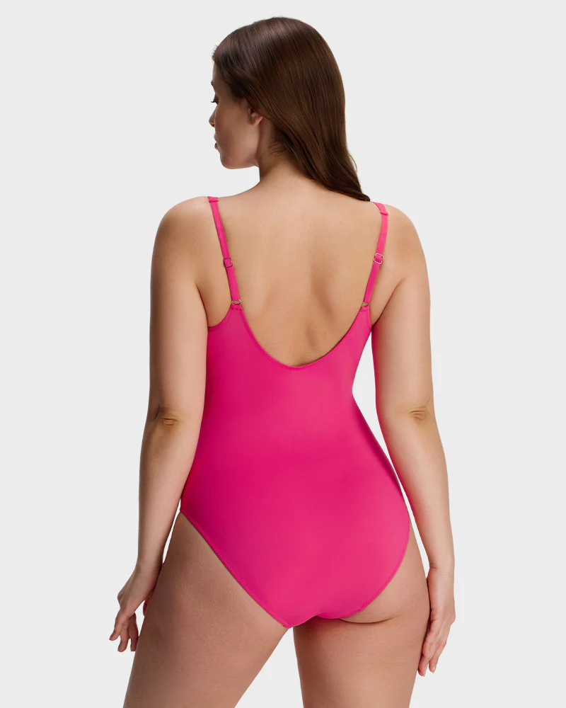 SculptSkin™ SmoothCore V-Neck One-Piece Swimsuit - Image 7
