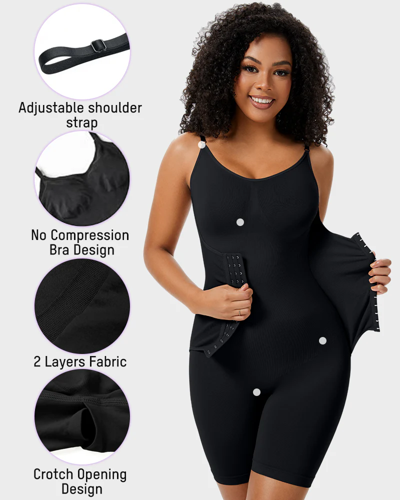 Seamless Double Compression Shaping Bodysuit - Image 7