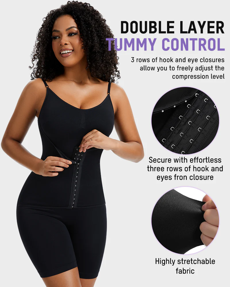 Seamless Double Compression Shaping Bodysuit - Image 9