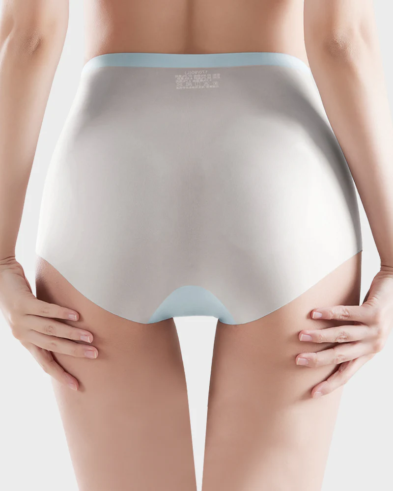 Seamless Ice-Silk High-Waist Tummy Control Panties (4 Pack) - Image 5