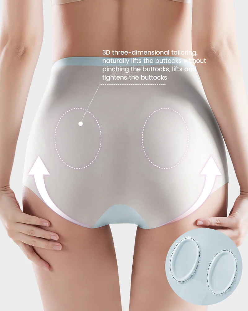 Seamless Ice-Silk High-Waist Tummy Control Panties (4 Pack) - Image 6