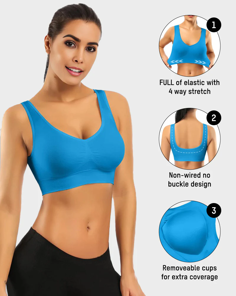 Seamless Comfort Workout Sports Bra - Image 10