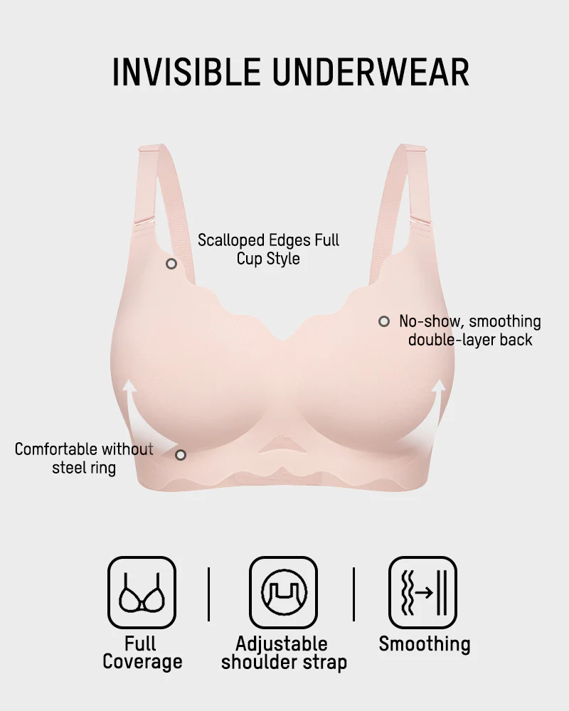 Seamless Wireless Scalloped Edge Jelly Bra - Image 5