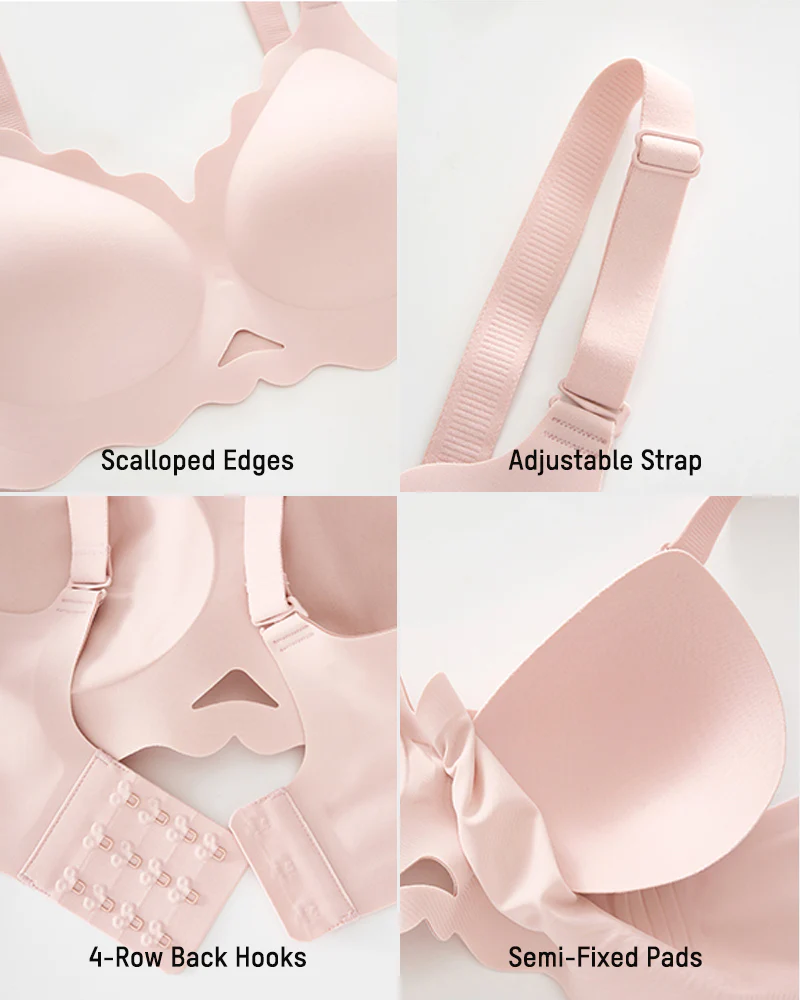 Seamless Wireless Scalloped Edge Jelly Bra - Image 6