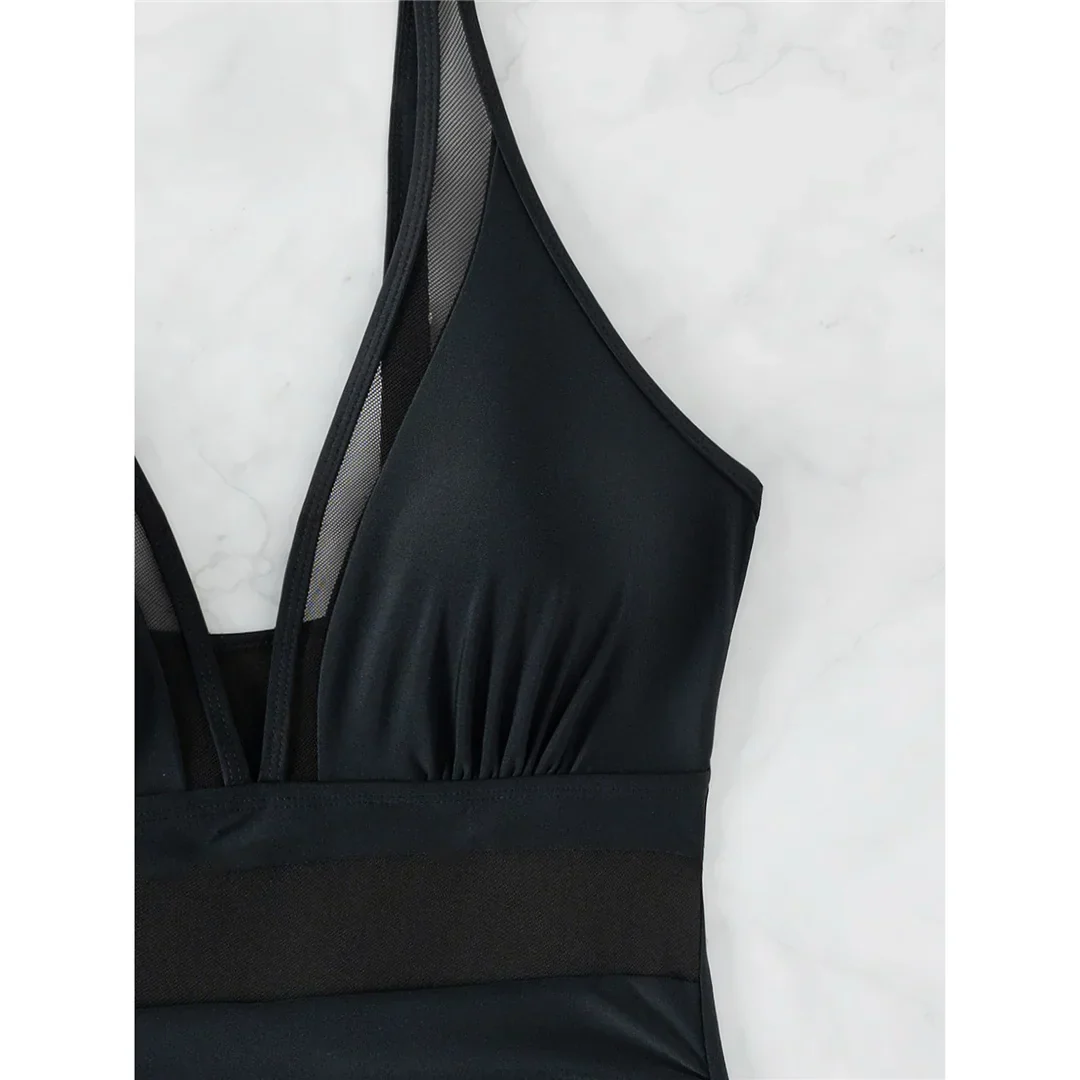Mesh Tummy Control Swimsuit - Image 10