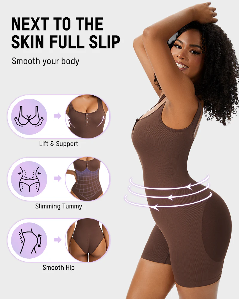 Snap Button Shaping Shorts Bodysuit - Image 10
