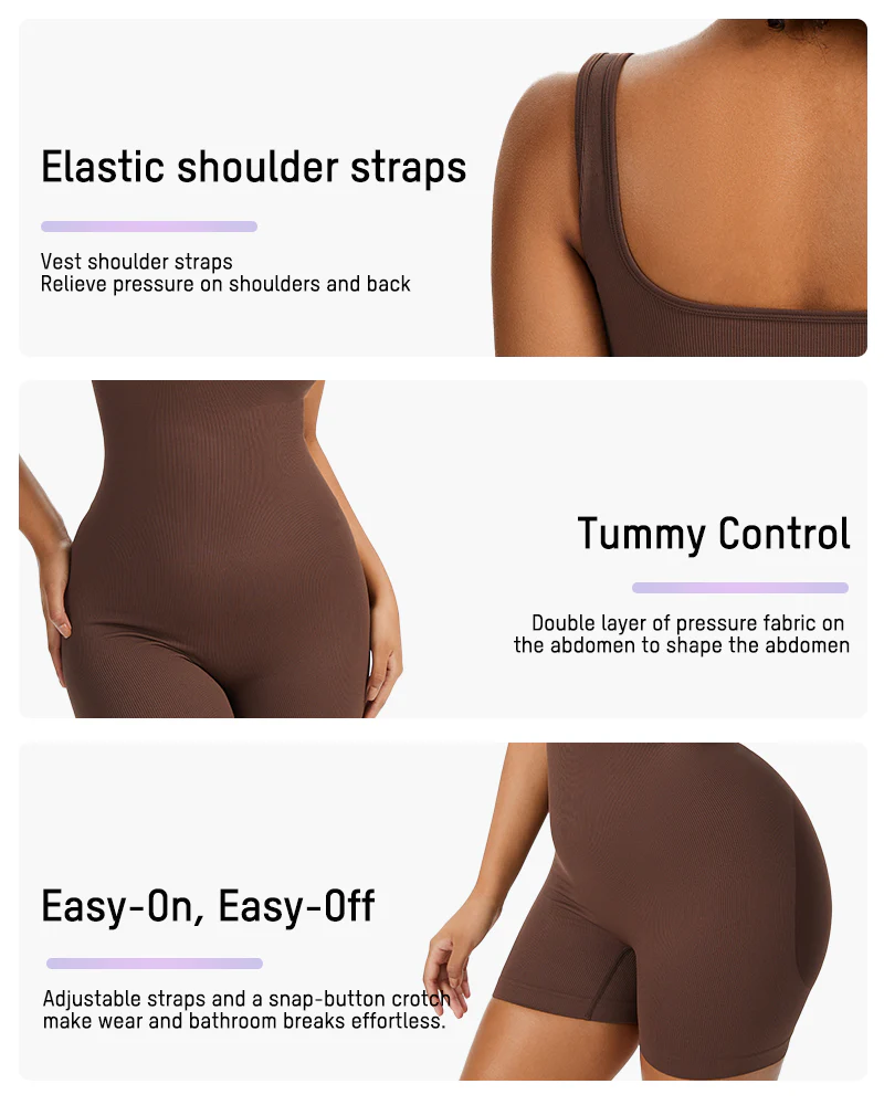 Snap Button Shaping Shorts Bodysuit - Image 11