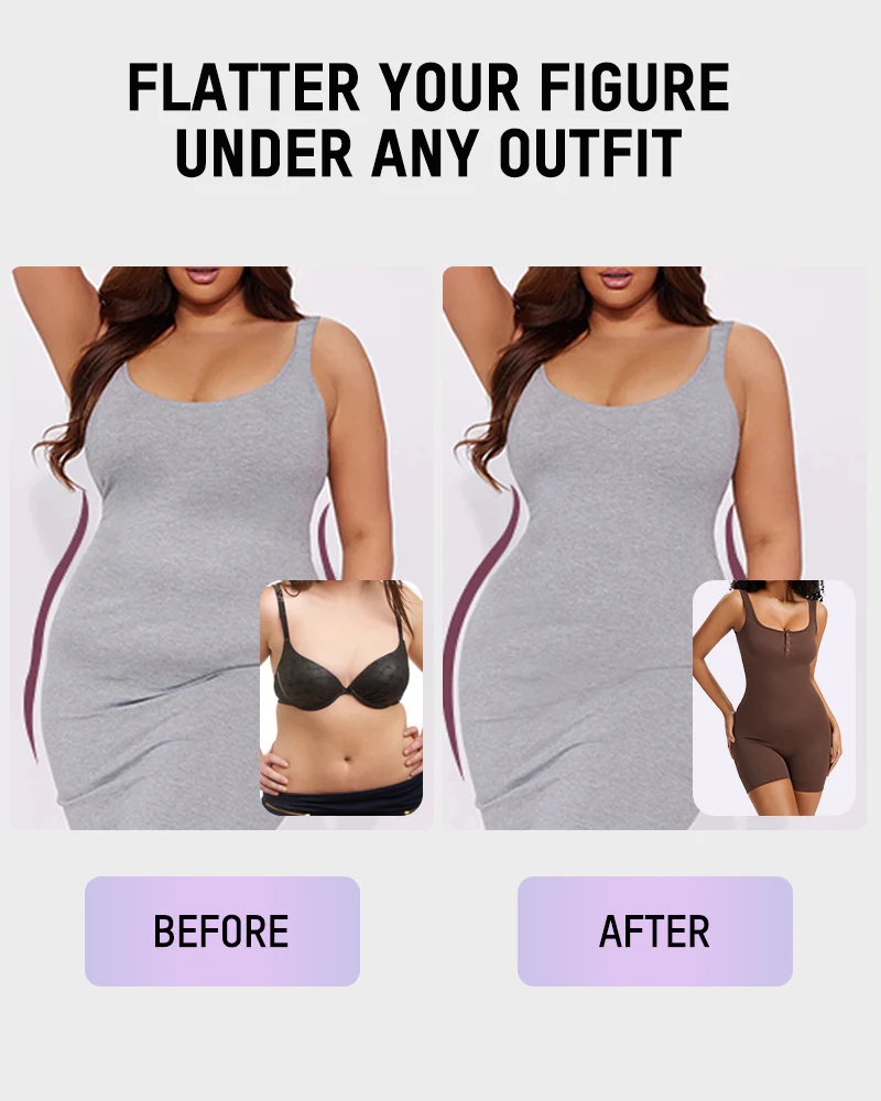 Snap Button Shaping Shorts Bodysuit - Image 12