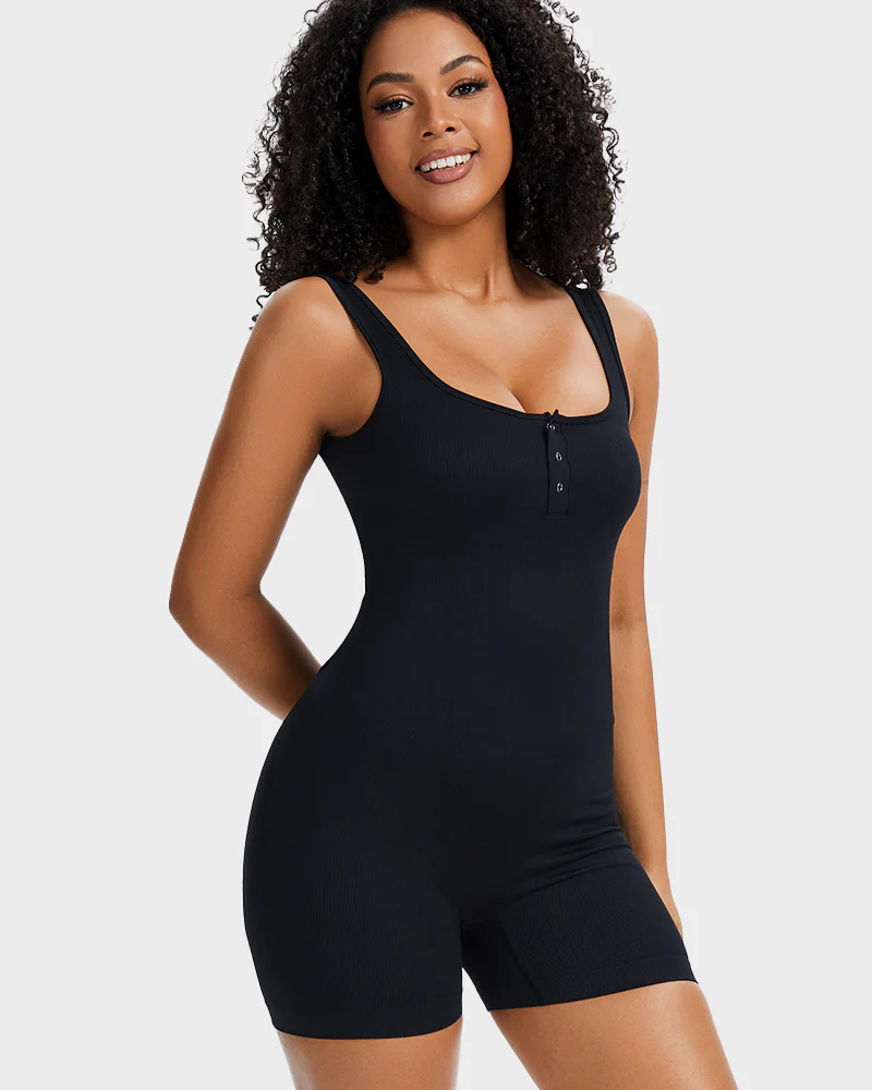 Snap Button Shaping Shorts Bodysuit - Image 5