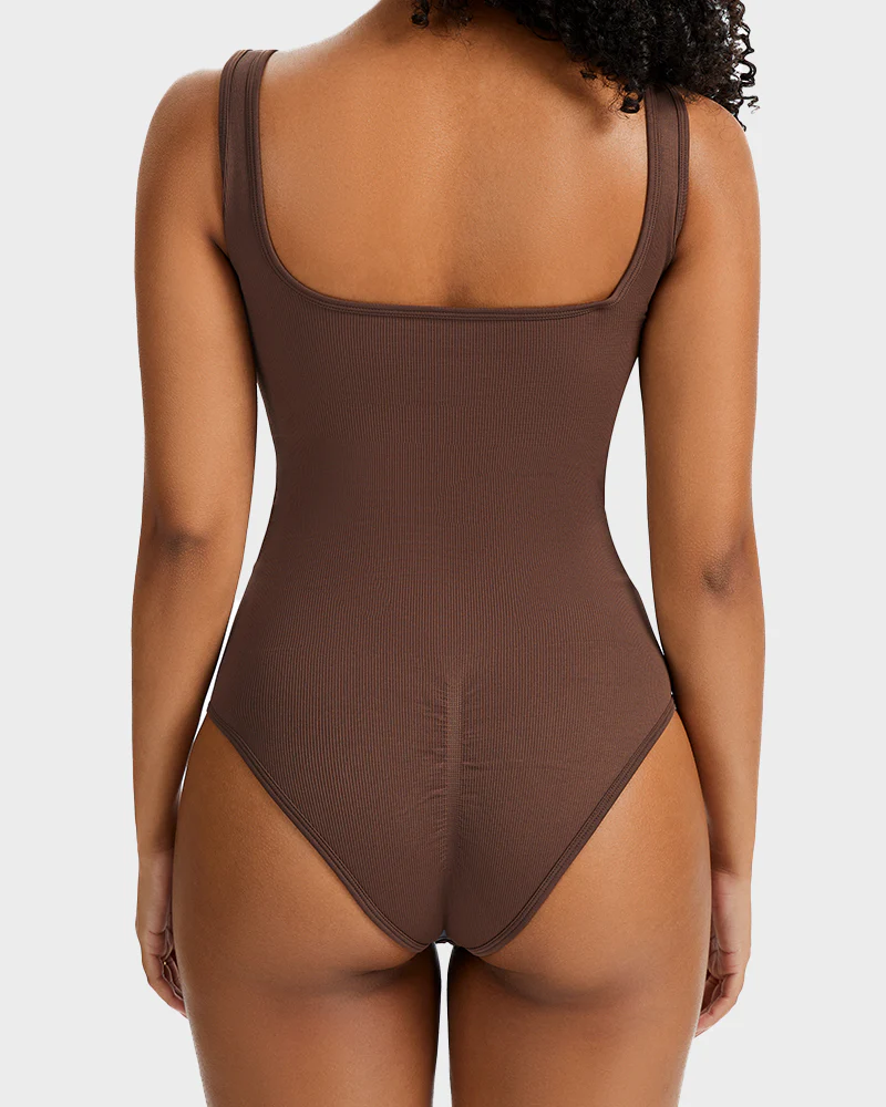 Snap Button Triangle Shaping Bodysuit - Image 3