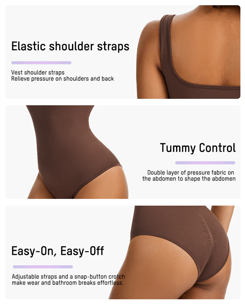 Snap Button Triangle Shaping Bodysuit - Image 6