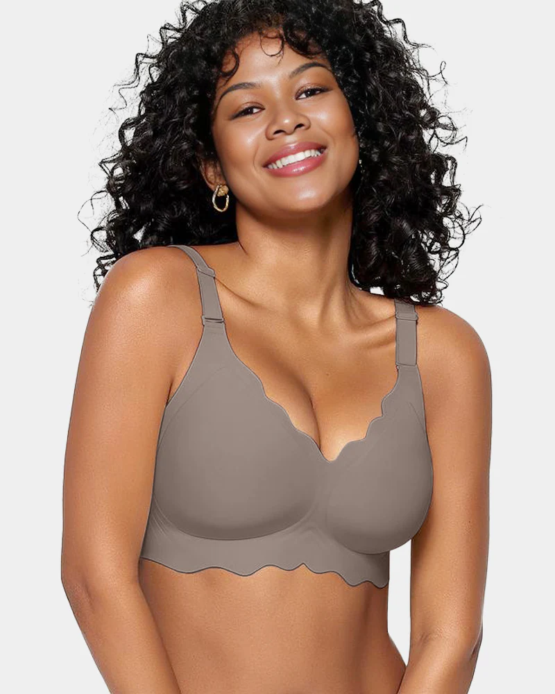 Soft Full Coverage Scalloped Wireless Jelly Bra - Image 12
