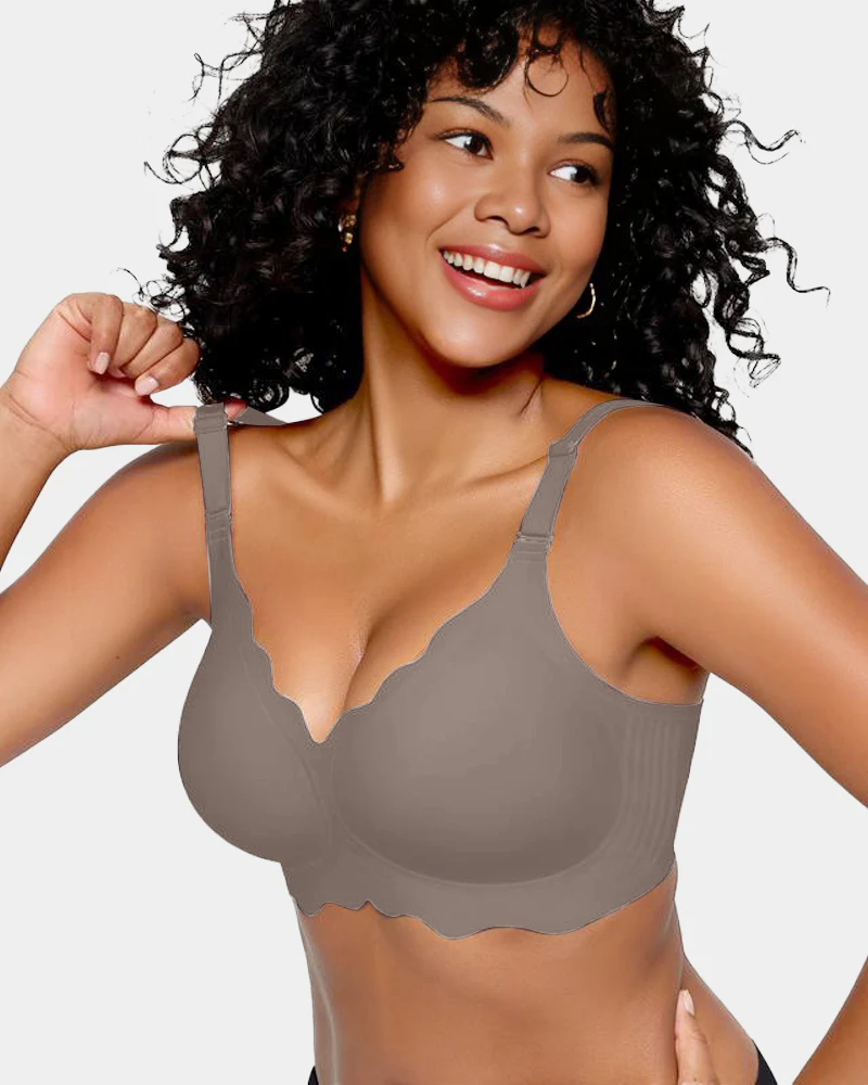Soft Full Coverage Scalloped Wireless Jelly Bra - Image 13