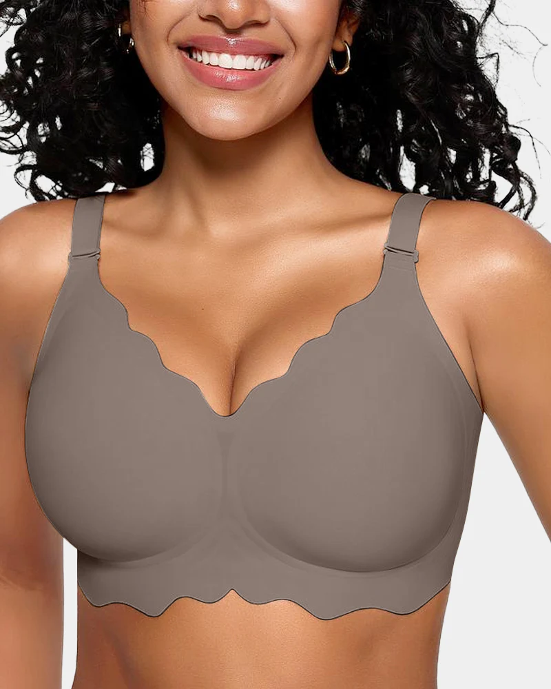 Soft Full Coverage Scalloped Wireless Jelly Bra - Image 14