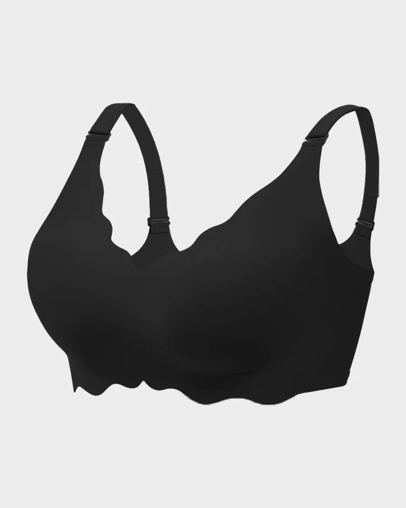 Soft Full Coverage Scalloped Wireless Jelly Bra - Image 15