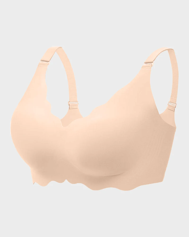Soft Full Coverage Scalloped Wireless Jelly Bra - Image 16