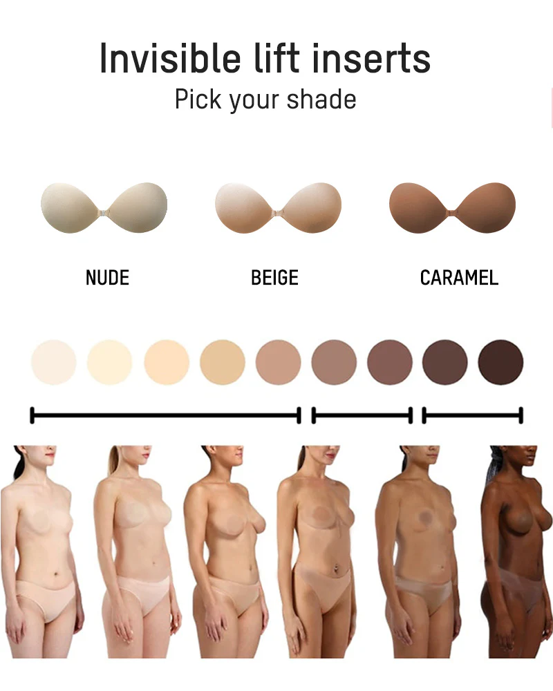 Front Closure Adhesive Invisible Push-Up Bra(2 Pairs) - Image 16