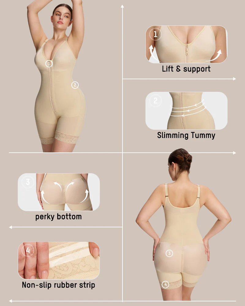 Tummy Control Butt Lifter Shaper with Zipper Crotch Fajas Colombianas - Image 11
