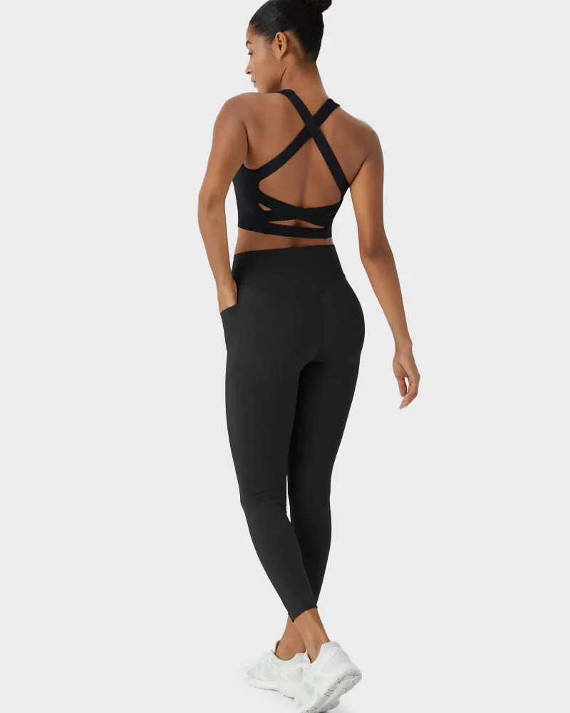 Tummy Control Butt-Lifting Training Leggings with Pockets - Image 12