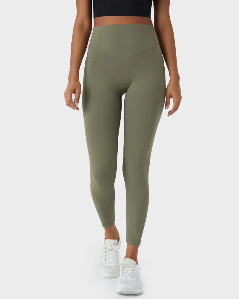 Tummy Control Butt-Lifting Training Leggings with Pockets - Image 27