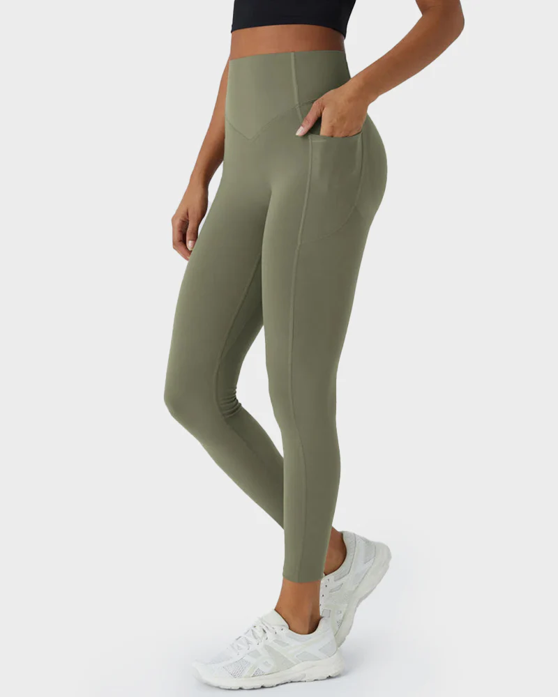 Tummy Control Butt-Lifting Training Leggings with Pockets - Image 28