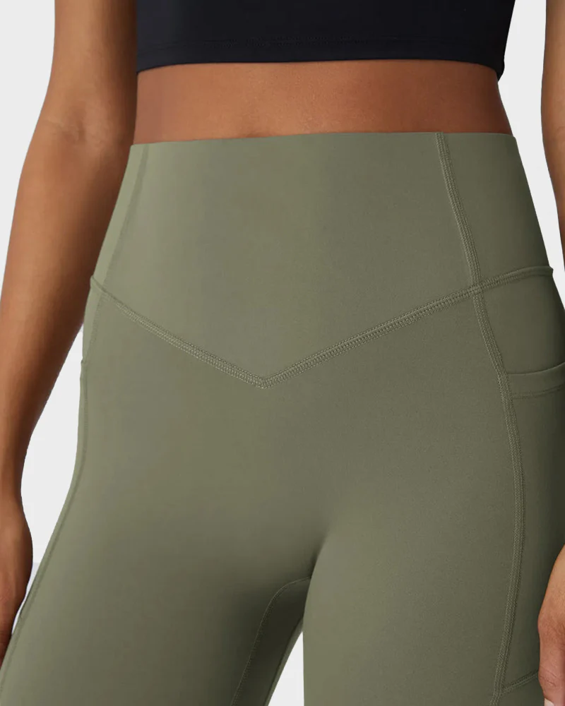 Tummy Control Butt-Lifting Training Leggings with Pockets - Image 32
