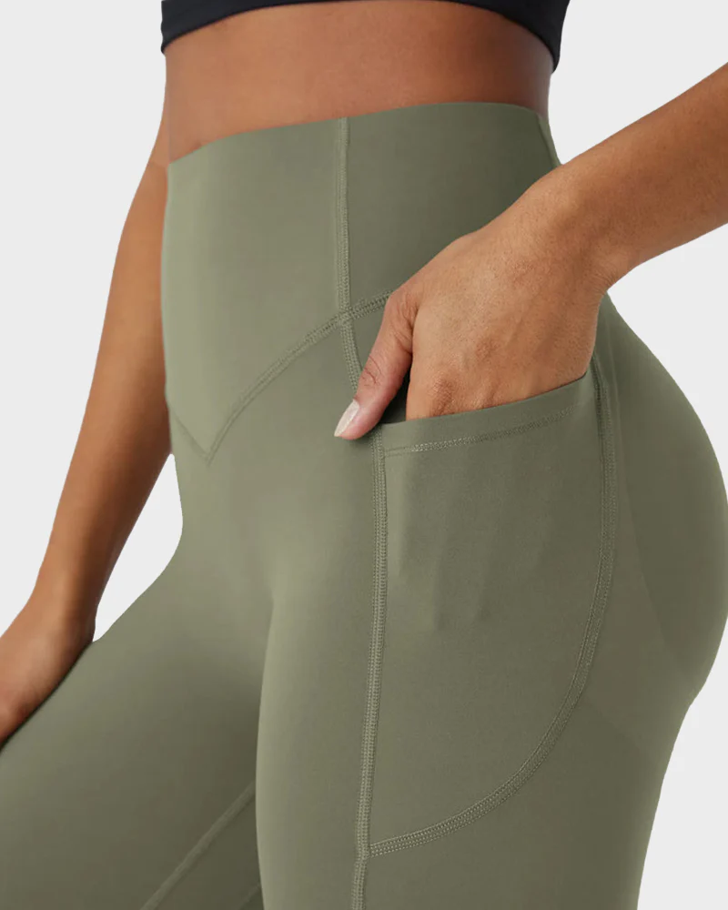 Tummy Control Butt-Lifting Training Leggings with Pockets - Image 33