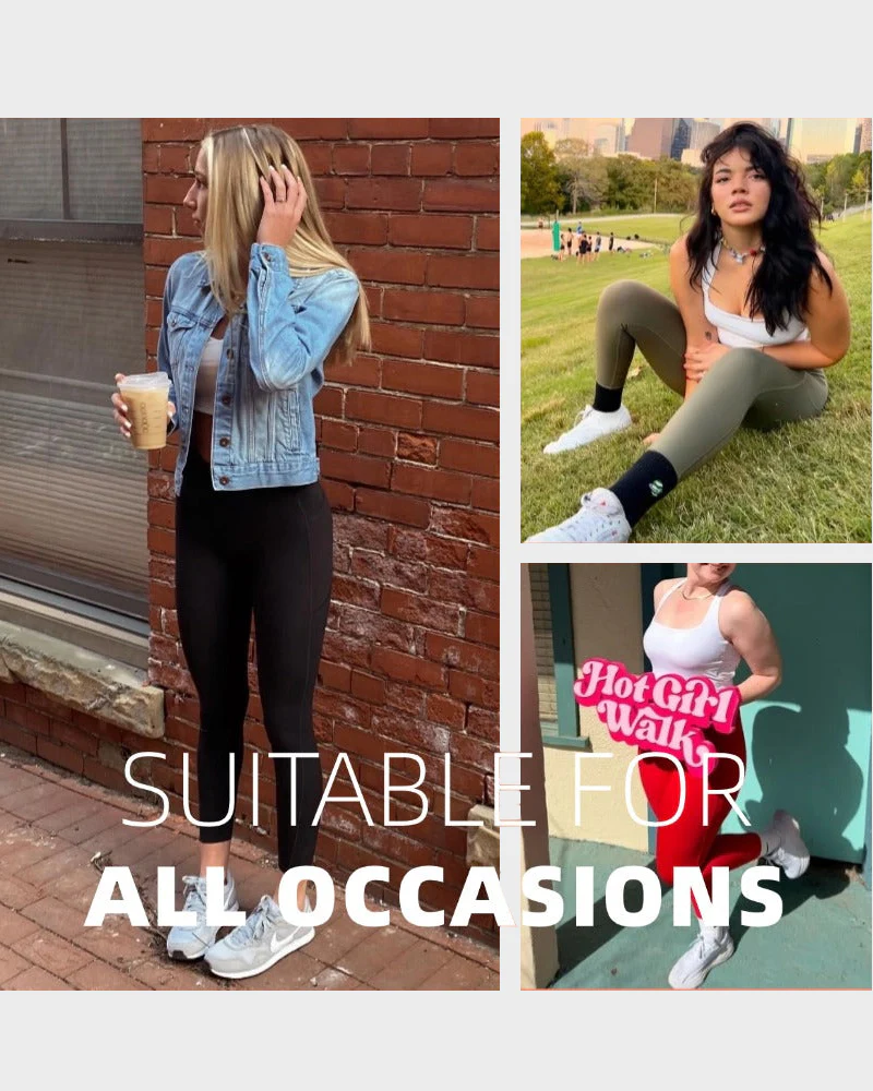 Tummy Control Butt-Lifting Training Leggings with Pockets - Image 36