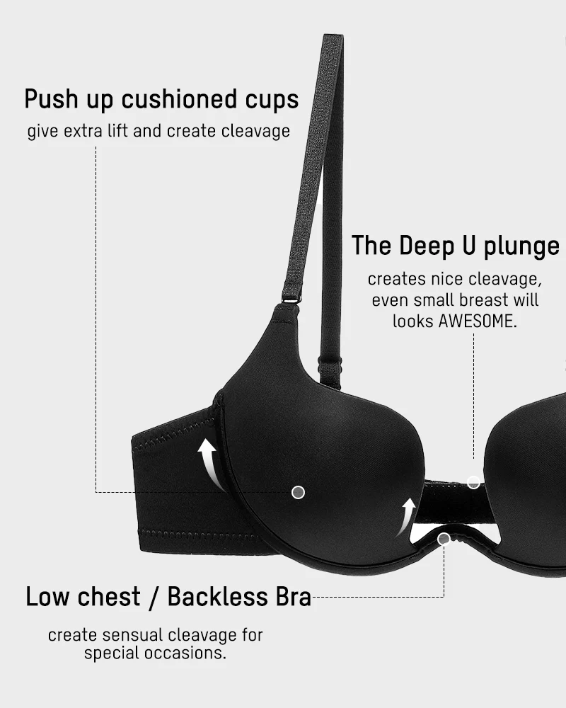 U-Shaped Backless Bra with Lift - Image 20