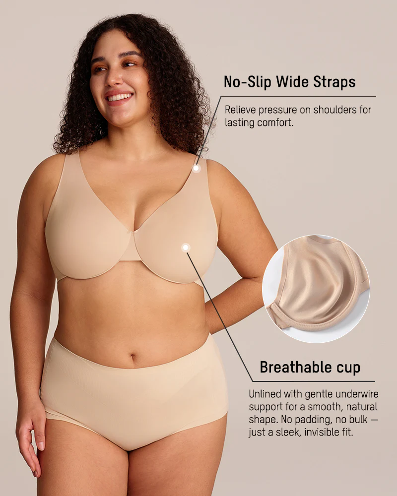 Underwire Adjustable Deep V-neck Bra - Image 5