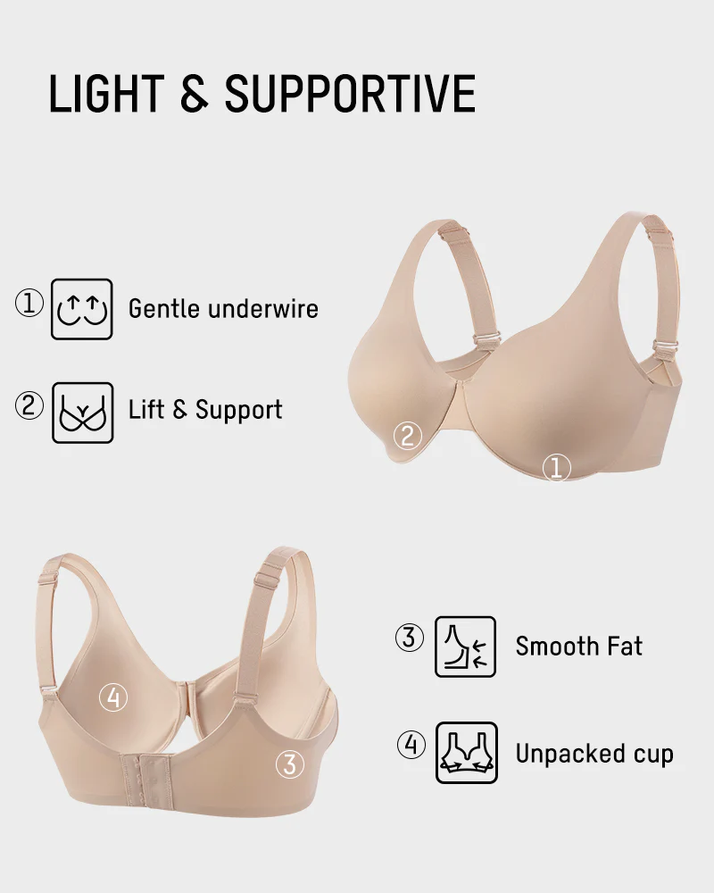 Underwire Adjustable Deep V-neck Bra - Image 6