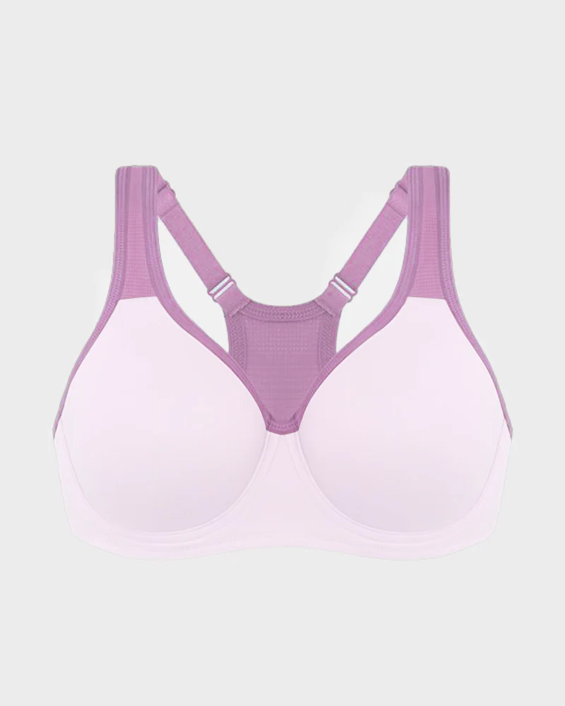 Unlined External Underwire Full Coverage Sports Bra - Image 11