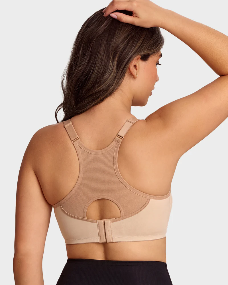 Unlined External Underwire Full Coverage Sports Bra - Image 4