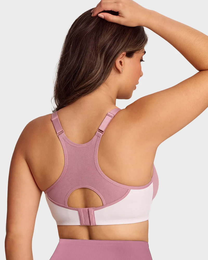 Unlined External Underwire Full Coverage Sports Bra - Image 7