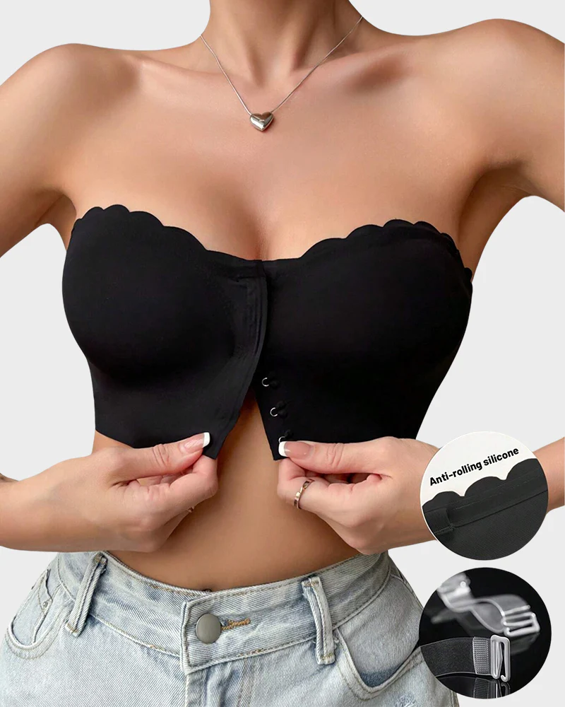 Strapless Front Closure Leopard Print Bra - Image 16